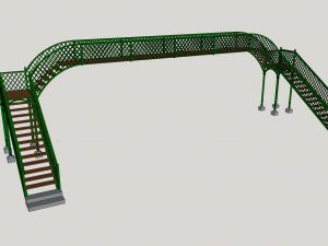 pedestrian bridge fcca 3D Model