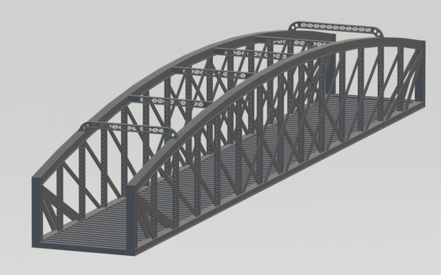 iron rail bridge 3D मॉडल .c4d .max .obj .3ds .fbx .stl .blend 