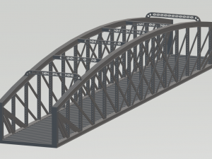 iron rail bridge Modelo 3D