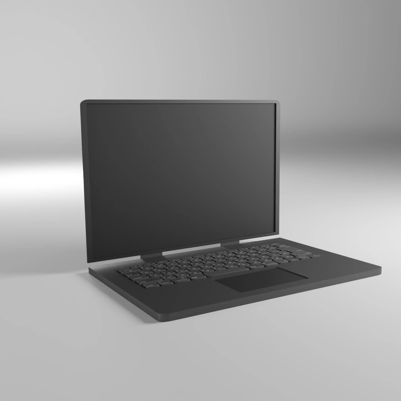 lowpoly animated laptop 3D Model .c4d .max .obj .3ds .fbx .stl .blend