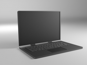lowpoly animated laptop 3D-Modell