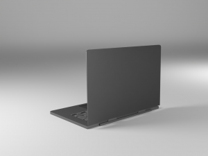 lowpoly animated laptop Model 3D