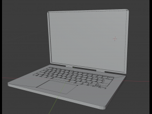 lowpoly animated laptop Model 3D