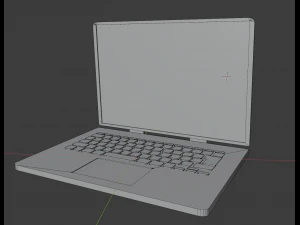 lowpoly animated laptop 3D Model