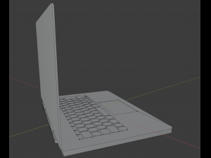 lowpoly animated laptop Model 3D