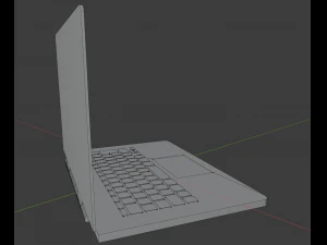 lowpoly animated laptop 3D Model