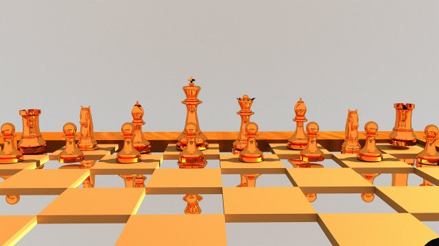 chess board and pieces fbx obj 3D Model .c4d .max .obj .3ds .fbx .stl .blend 