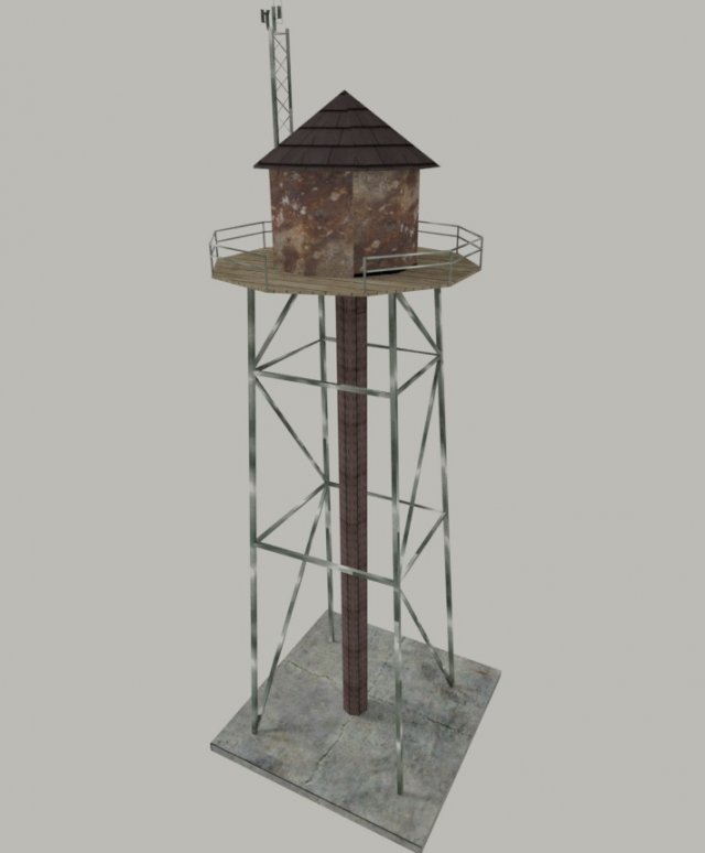 water tower 3D मॉडल .c4d .max .obj .3ds .fbx .stl .blend