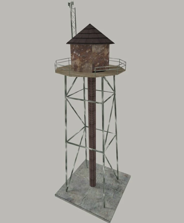 water tower 3D Model .c4d .max .obj .3ds .fbx .stl .blend 
