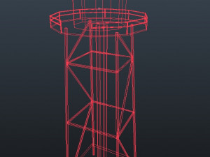 water tower 3D मॉडल