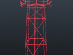 water tower 3D मॉडल