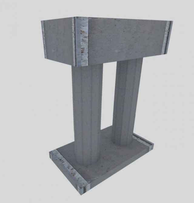 miramar bridge concrete slabs 3D Модель .c4d .max .obj .3ds .fbx .stl .blend 