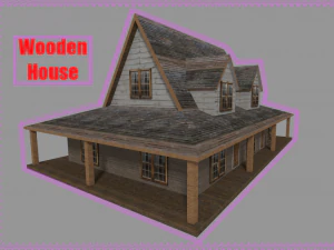 Casa de madeira W2 Modelo 3D Modelo 3D