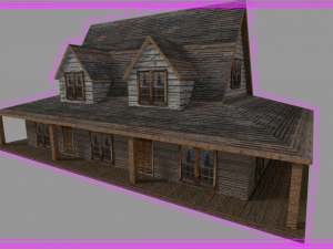 3D Wooden House W2 3D Модель