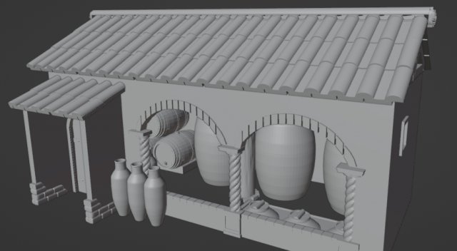 Store Wines Ancient Rome 3D 打印模型 .c4d .max .obj .3ds .fbx .stl .blend