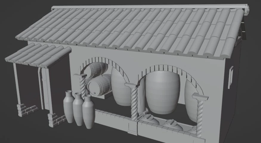 Store Wines Ancient Rome 3D Print Model .c4d .max .obj .3ds .fbx .stl .blend 