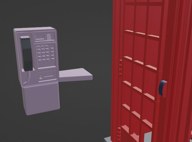 British Red Telephone Box Model Cetak 3D .c4d .max .obj .3ds .fbx .stl .blend 