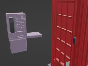 British Red Telephone Box 3D-Druckmodell