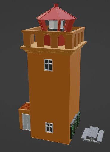 SVORTULOFT LIGHTHOUSE AND HAFNARNES LIGHTHOUSE ICELAND 3D Print Model .c4d .max .obj .3ds .fbx .stl .blend
