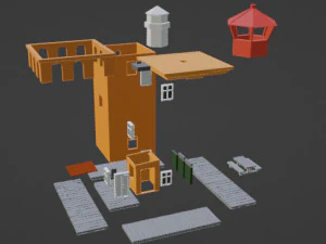 SVORTULOFT LIGHTHOUSE AND HAFNARNES LIGHTHOUSE ICELAND 3D Print Model
