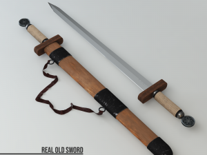 real old sword 3D मॉडल