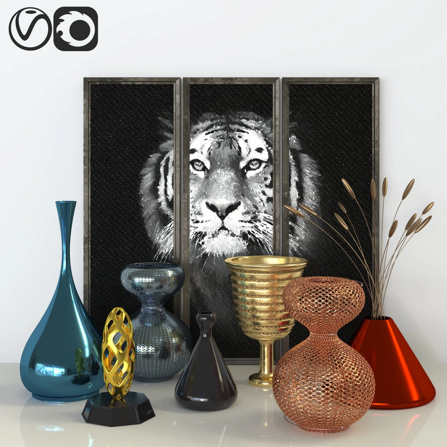 conjunto decorativo m7 Modelo 3D .c4d .max .obj .3ds .fbx .stl .blend 