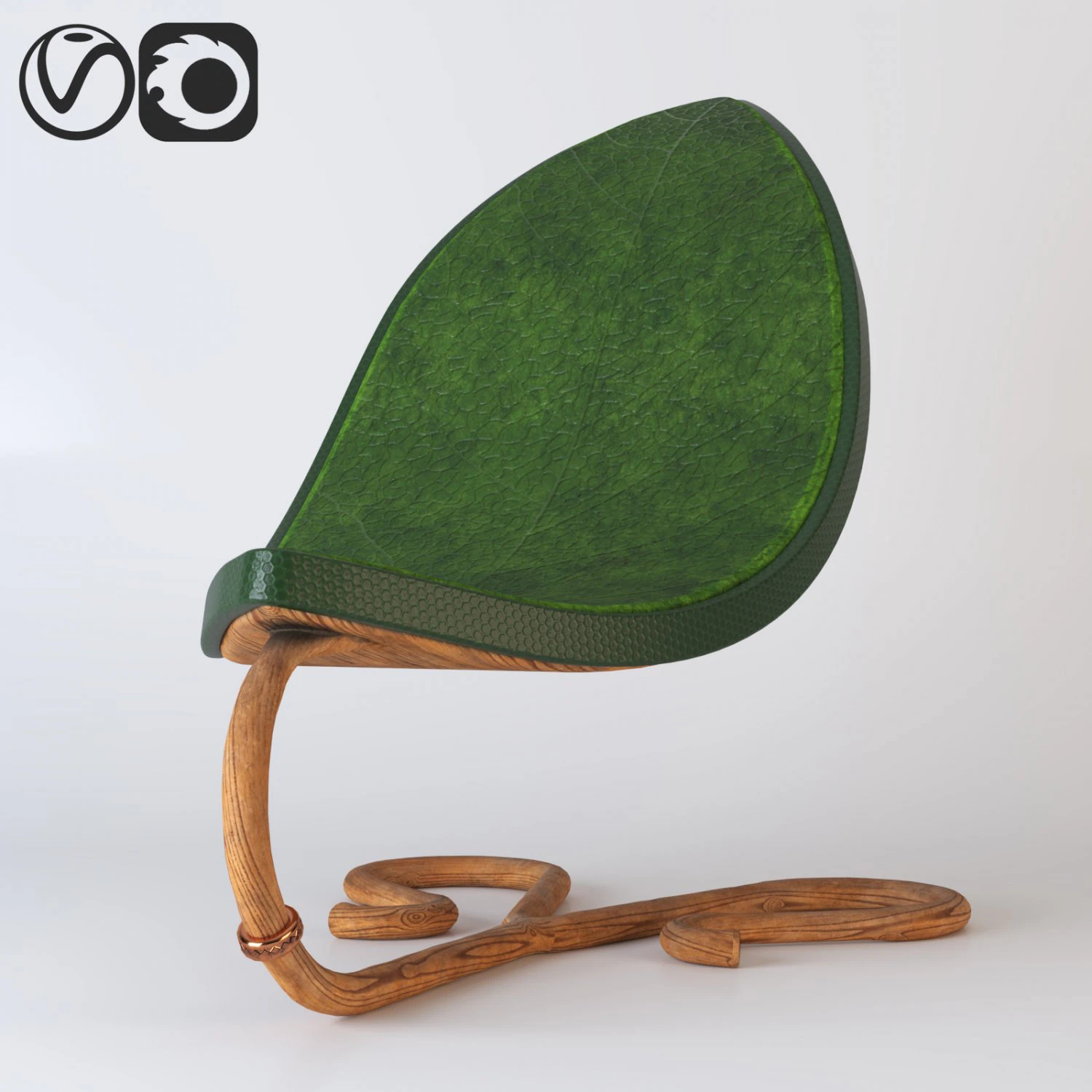 leaf chair 3D Model .c4d .max .obj .3ds .fbx .stl .blend 