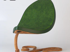 krzesło z liści Model 3D