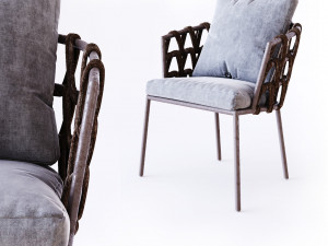 vincent sheppard leo garden dining chair 3Dモデル