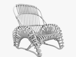 boucle rattan armchair kok maison 627 3D Model