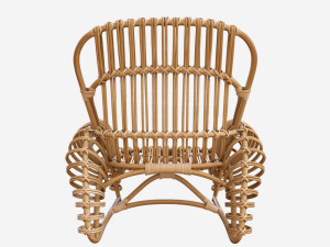 boucle rattan armchair kok maison 627 3D Model
