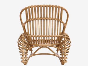 boucle rattan armchair kok maison 627 3D Model