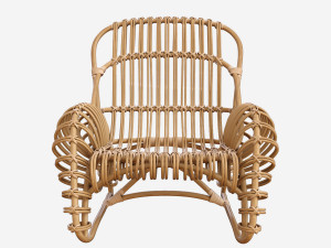 boucle rattan armchair kok maison 627 3D Model