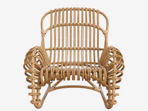 boucle rattan armchair kok maison 627 3D Model