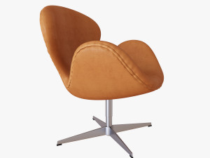swan chair fritz hansen nubuck leather 3D 模型