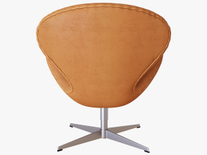 swan chair fritz hansen nubuck leather 3D 模型