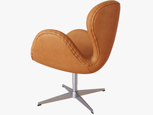 swan chair fritz hansen nubuck leather 3D 模型
