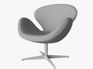 swan chair fritz hansen nubuck leather 3D 模型