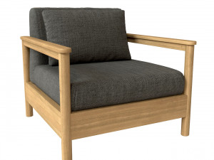 varaschin butaca madera teca 3D Model