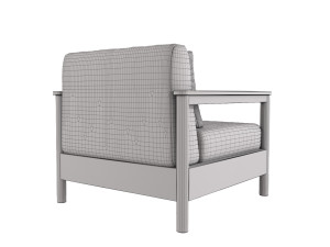 varaschin butaca madera teca 3D 모델