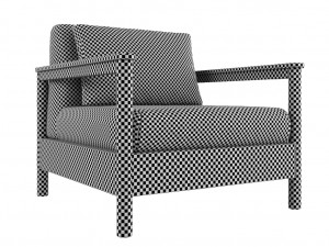varaschin butaca madera teca 3D 모델