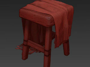 bangku vermissen Model 3D