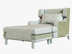 fauteuil basil pouf otto Modelo 3D