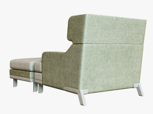 fauteuil basil pouf otto Modelo 3D