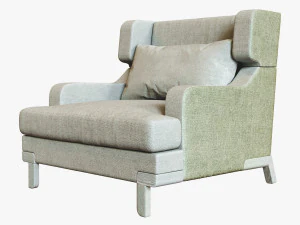 fauteuil basil pouf otto 3D Model