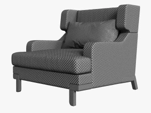 fauteuil basil pouf otto 3D Model