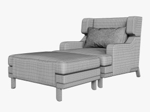 fauteuil basil pouf otto Modelo 3D