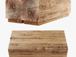 wood coffee table Modelo 3D