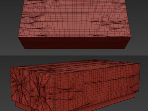 wood coffee table Modelo 3D