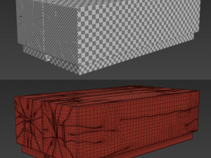 wood coffee table Modelo 3D